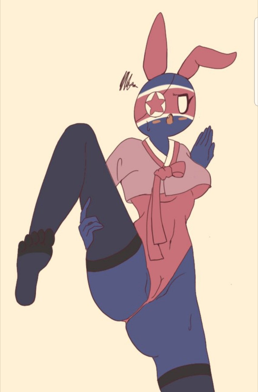 cocomooooochi countryhumans countryhumans_girl north_korea_(countryhumans) tagme