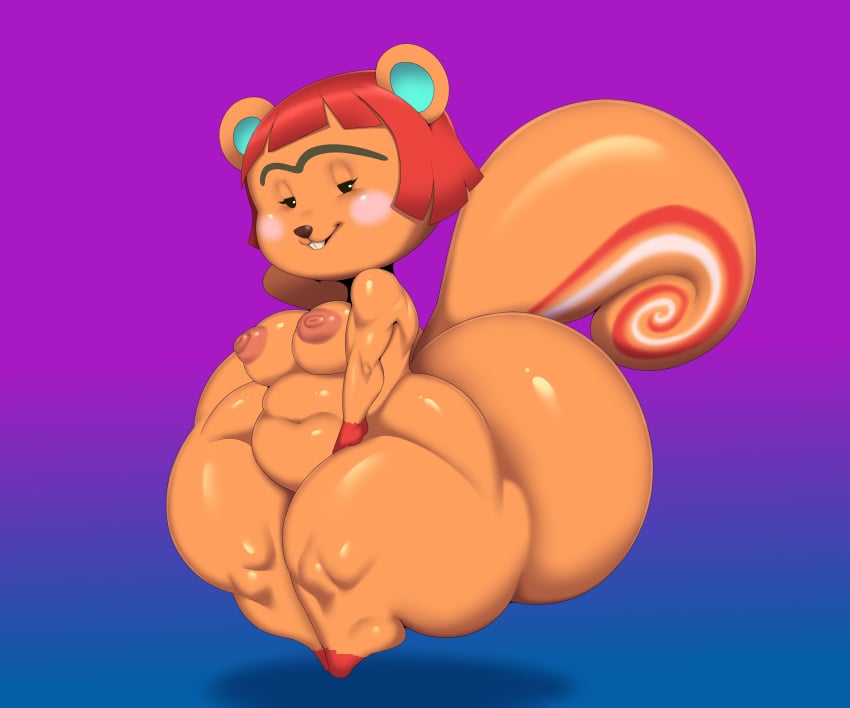 1girls animal_crossing anthro areolae ass bedroom_eyes ber00 big_ass bottom_heavy breasts bubble_butt dat_ass fat_ass female female_only half-closed_eyes hazel_(animal_crossing) huge_ass large_ass looking_at_viewer massive_ass nipples nude nude_female png red_hair shortstack solo squirrel tail thick_ass thick_thighs thunder_thighs wide_hips