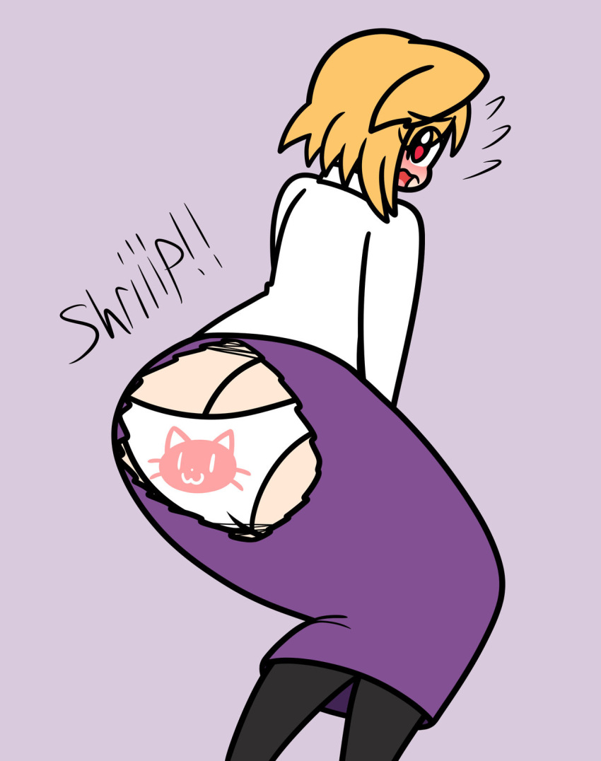 2022 arcueid_brunestud ass background bending_over big_ass blonde_hair digital_drawing_(artwork) embarrassed flustered huge_ass huge_breasts leaning_forward red_eyes ripped_clothing ripped_skirt short_hair showing_panties shy skirt smile sweater torn_skirt tsukihime vampire vampire_girl yoshister