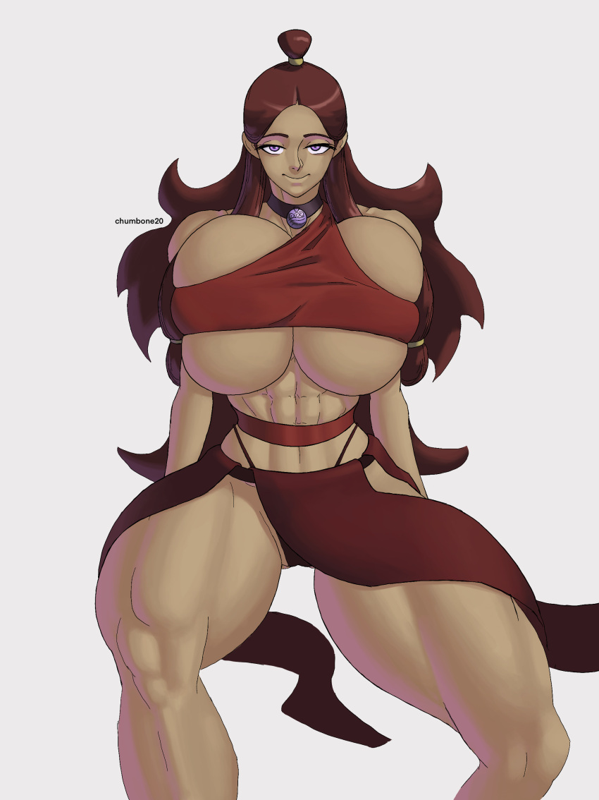 1girls abs avatar_legends avatar_the_last_airbender big_breasts bursting_breasts choker chumbone20 crop_top dark-skinned_female dark_skin female huge_breasts katara muscle muscles muscular muscular_female skindentation water_tribe