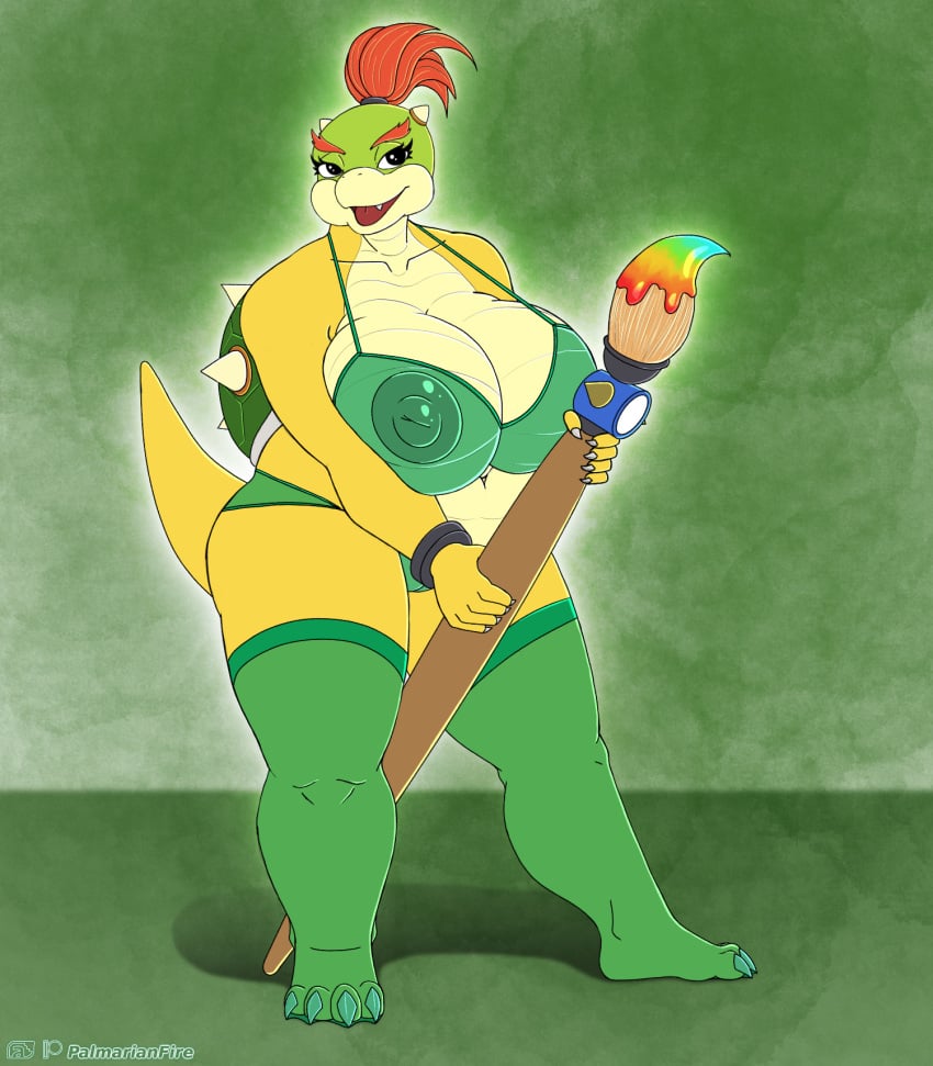 1girls aged_up anthro anthro_only ass_bigger_than_body ass_bigger_than_head big_ass big_breasts big_butt bowser_jr. breasts_bigger_than_head breasts_bigger_than_torso female female_only furaffinity hourglass_figure huge_ass huge_breasts hyper_ass hyper_breasts koopa mario_(series) nintendo nipple_bulge nipples nipples_visible_through_clothing palmarianfire rule_63 scalie tagme