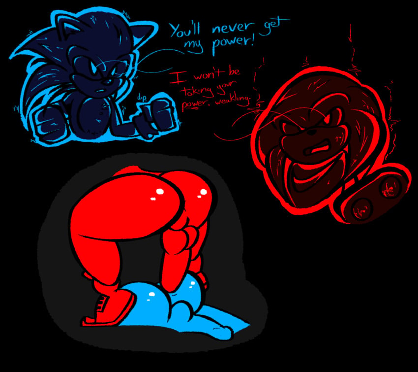 2boys anal animated ass ass_focus balls balls_deep blue_hair blue_hair_bottom cocktail comic dialogue dip. domination dubious_consent functionally_nude gay knuckles_the_echidna light_hair_on_dark_hair penis prone_bone red_hair red_hair_on_blue_hair red_hair_top shoes sonic_(series) sonic_the_hedgehog sonic_the_hedgehog_(film) sonic_the_hedgehog_(series) twitching yaoi