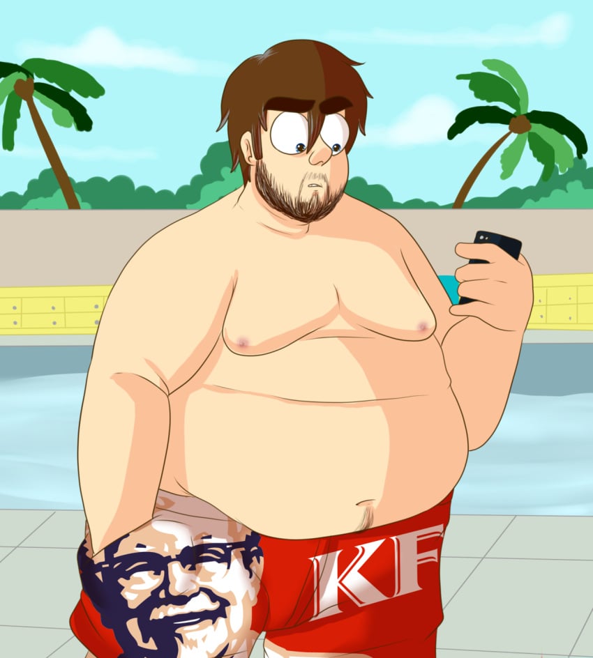 aged_up eric_cartman gay happy_trail happyhcartoons overweight_male poolside shirtless_male solo_male south_park