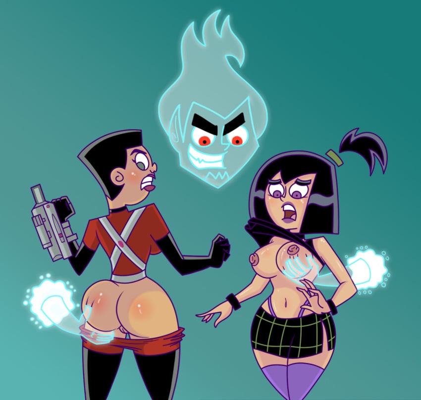 1boy 2girls angry apple_butt ass ass_grab big_ass big_breasts big_butt black_hair breast_grab breasts bust busty curvaceous curvy curvy_body curvy_figure curvy_hips danny_fenton danny_phantom dark-skinned_female dark_danny dark_skin dat_ass deviantart fat_ass female freeman2 ghost ghost_hands goth grabbing_ass grabbing_breasts groping hourglass_figure human humanoid invisible jumpsuit large_ass large_breasts legs light-skinned_female light_skin lower_body maledom nickelodeon nipples panties purple_eyes red_eyes sam_manson skirt smile smiling straight thick_ass thick_legs thick_thighs thighs thong upper_body v-string valerie_gray valerie_gray_(future) voluptuous