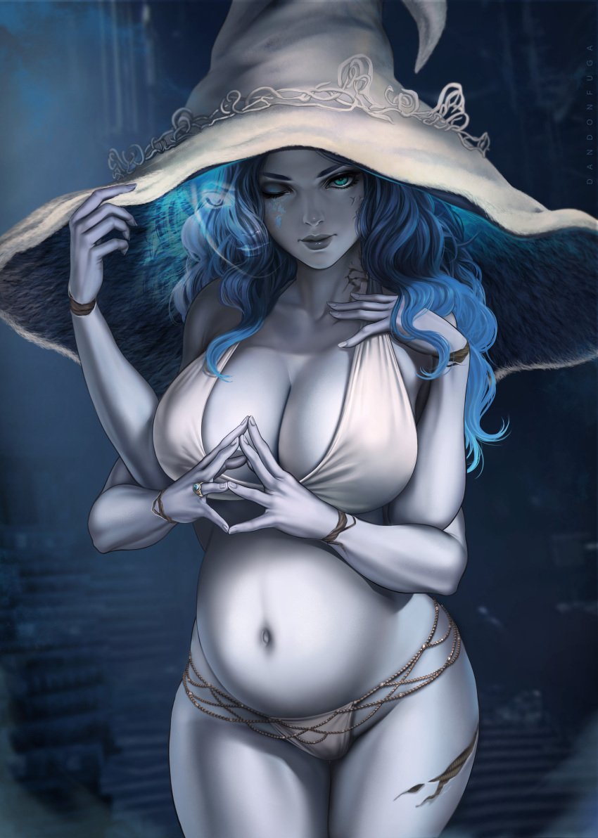 1girls 4_arms bare_arms bare_skin bare_thighs belly big_belly big_breasts big_hat blue_eyes blue_hair blue_skin bra breasts child_bearing_hips cloak clothed clothed_female clothing dandon_fuga deathbed_smalls elden_ring female female_focus female_only fromsoftware hat hips huge_belly large_belly large_breasts large_hat long_hair mage magic_user magical_girl multi_arm multi_limb navel one_eye_closed panties pregnant pregnant_female ranni_the_witch round_belly solo solo_female solo_focus standing thick_thighs thighs tipping_hat underwear white_bra white_panties white_underwear wide_hips witch witch_hat wizard_hat