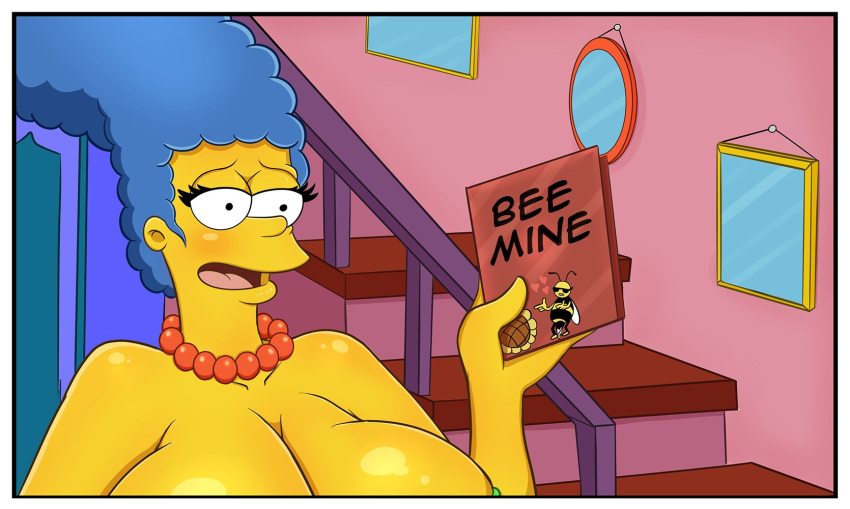 1girls big_breasts breasts female marge_simpson solo the_simpsons ventzcomics ventzx