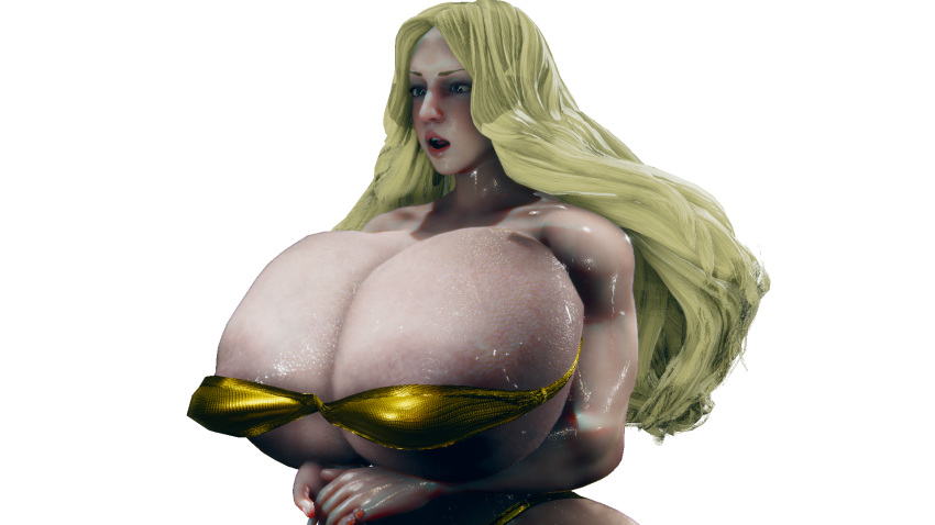 1girls 3d aquiline_nose blonde_hair blue_eyes breast_grab breasts breasts_out cleavage female female_only honeytoe huge_breasts hyper_breasts kolin_(street_fighter) large_ass large_breasts muscular muscular_female solo street_fighter street_fighter_v tight_clothing tight_fit white_body white_skin