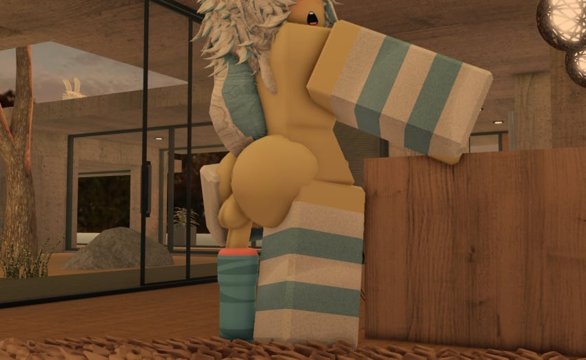 1boy 3d artist_self-insert balls cock fleshlight gab_(gabbers) gabbers legwear open_mouth roblox robloxian shark socks standing striped_legwear tagme