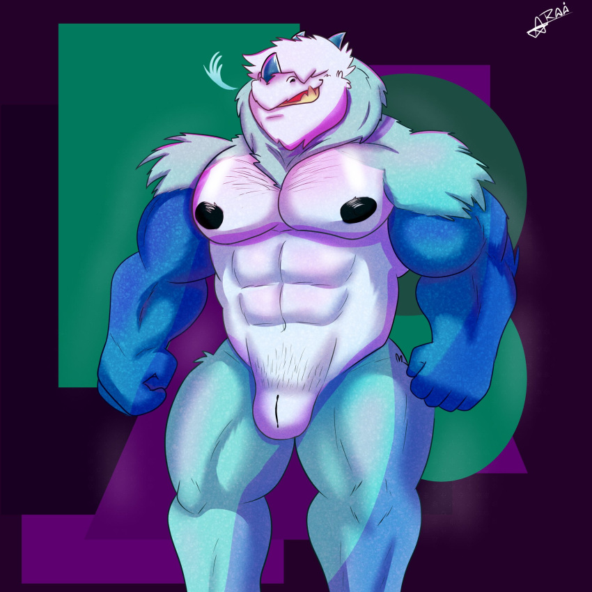 abs anthro anthrofied bara big_nipples body_hair cold_snapdragon cold_snapdragon_(pvz) completely_nude completely_nude_male dragon electronic_arts male male_nipples male_only muscular muscular_male nipples nude nude_male pecs pectorals plant plantie plants_vs_zombies plants_vs_zombies_2:_it's_about_time raichir0o slit smile