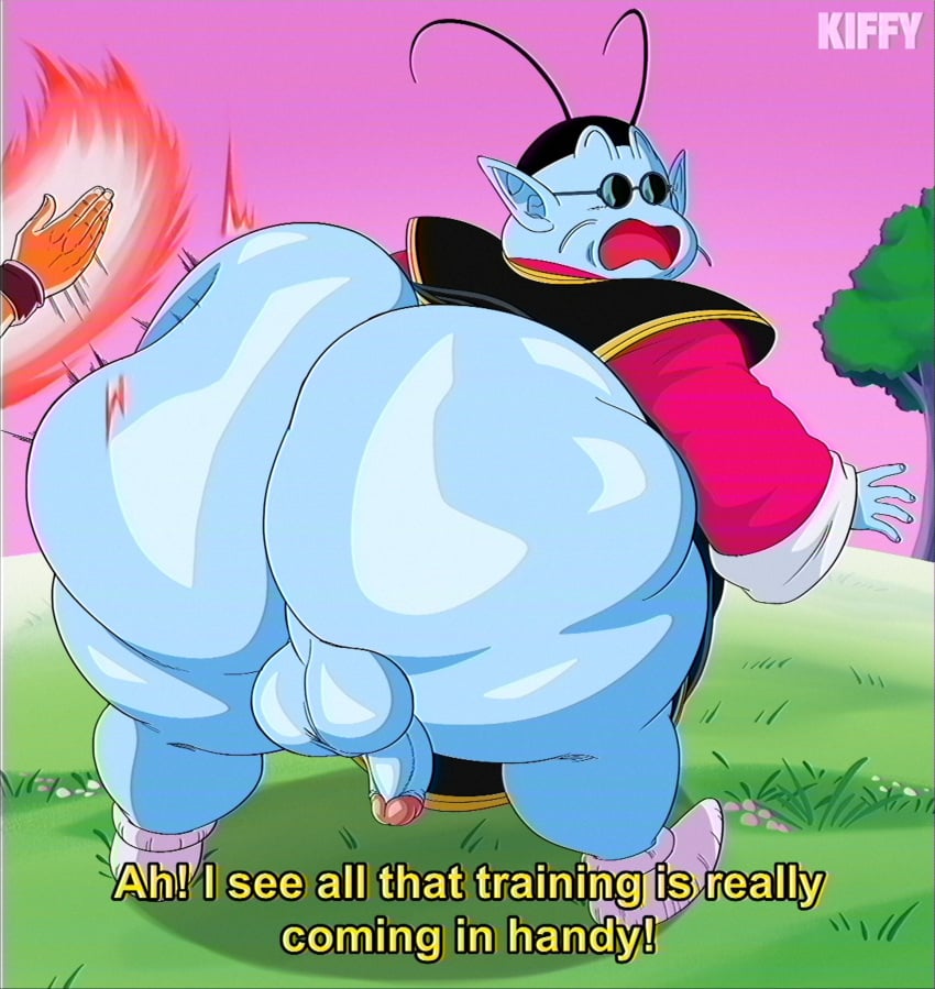 ass ass_focus big_ass big_butt dragon_ball gay kiffy_(artist) king_kai male toony