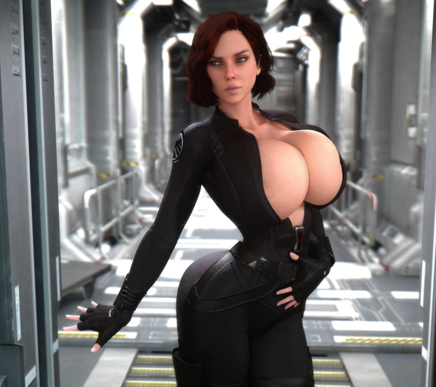 1girls 3d ass big_ass big_breasts black_widow_(marvel) bodysuit bottom_heavy breasts breasts_bigger_than_head busty curvy female female_focus female_only fingerless_gloves hourglass_figure huge_ass huge_breasts human human_only large_ass large_breasts legs light-skinned_female light_skin marvel marvel_cinematic_universe natasha_romanoff red_hair s.h.i.e.l.d. slim_waist solo superheroine thick thick_hips thick_legs thick_thighs thigh_holster thighs top_heavy vaako voluptuous waist wide_hips