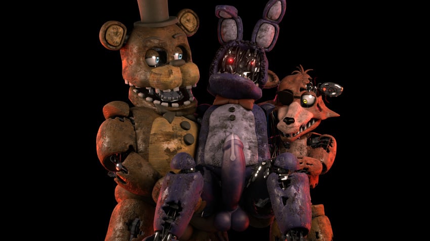 bonnie_(fnaf) dick five_nights_at_freddy's five_nights_at_freddy's_2 fnaf foxy_(fnaf) freddy_(fnaf) gay huge_balls huge_cock ingame_model penetration_from_behind penis precum precum_drip precum_on_penis richardbunbon tagme withered_bonnie withered_foxy withered_freddy