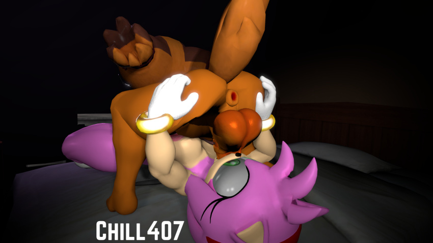 2futas 3d 69 amy_rose anthro bed chill407 face_fucking fellatio female futa_on_futa futa_only futanari sega sonic_(series) sonic_the_hedgehog_(series) source_filmmaker sticks_the_badger sticks_the_jungle_badger throat_swabbing