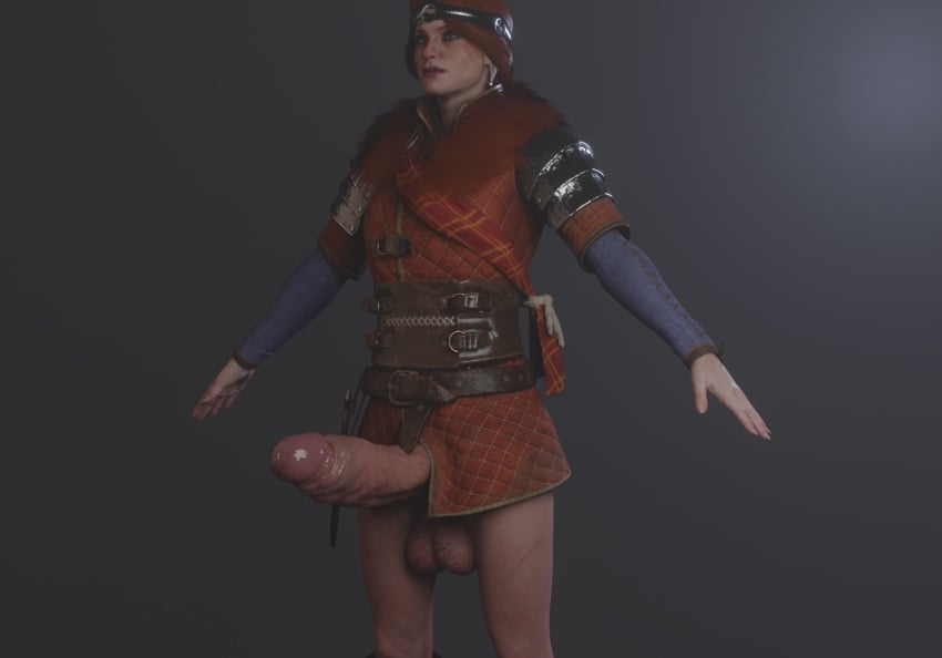 1futa 3d a-pose asserting_dominance big_penis blender cd_projekt_red cerys_an_craite futa_only futanari light-skinned_futanari lord_breastish penis the_witcher_(series) the_witcher_3:_wild_hunt