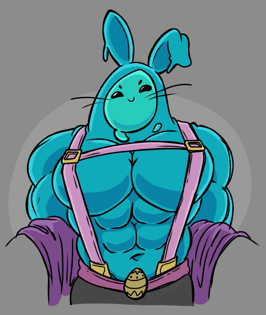 blue_body blue_nipples blue_skin buff bunny bunny_boy bunny_costume bunny_ears easter fortnite fortnite:_battle_royale gay goo goo_creature happy its_coldpizzart muscular muscular_male rippley slurp slurp_(fortnite)