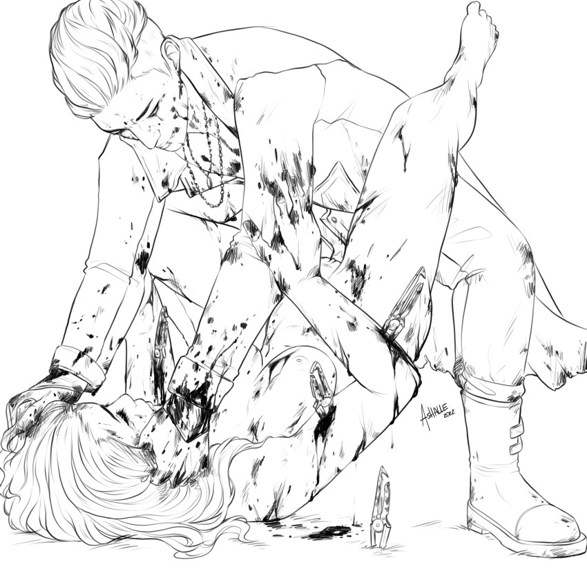 ashalle ashalle blood clothed_male_nude_female clothed_sex dead_by_daylight dubious_consent forced ji-woon_hak knife nonconsensual original_character original_female_character rough_sex stabbing trickster