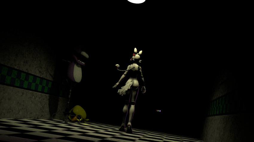 3d 3d_(artwork) ass big_ass big_breasts big_butt breasts breasts_out female female_focus female_only five_nights_at_freddy's five_nights_at_freddy's_2 fox fox_ears fox_girl fox_humanoid fox_tail furry furry_ass furry_breasts furry_ears furry_female furry_only furry_tail heels laarian mangle_(fnaf) sfm source_filmmaker