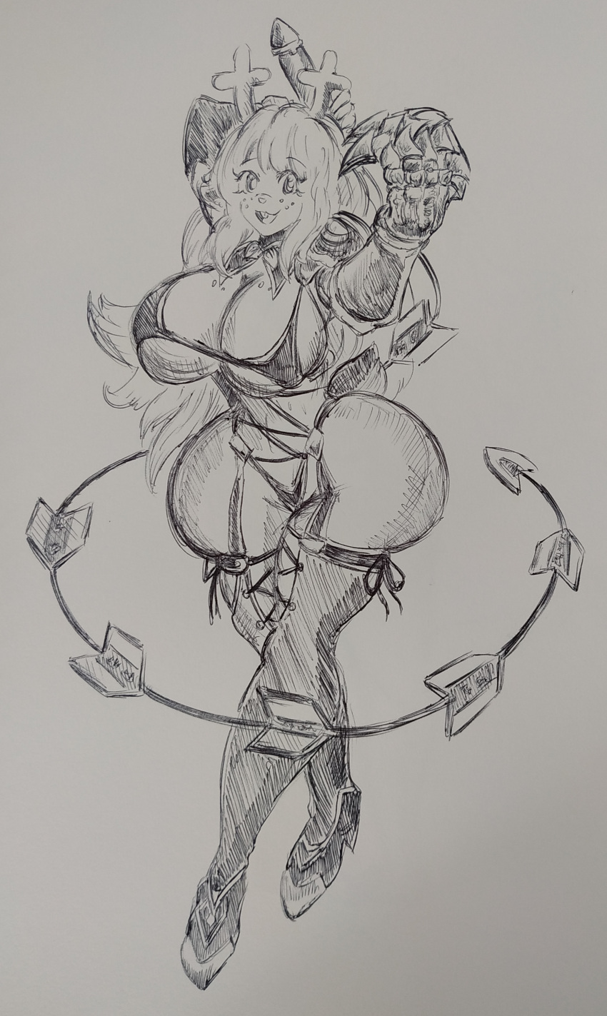 1girls anthro anthro_only boots breast cleavage cosplay deer deltarune doe female female_focus female_only furry hips isabella_valentine large_breasts long_hair namco nipple_bulge no_humans noelle_holiday pencil_(artwork) pikapika212 sketch solo soul_calibur sword thick_thighs thighs wide_hips