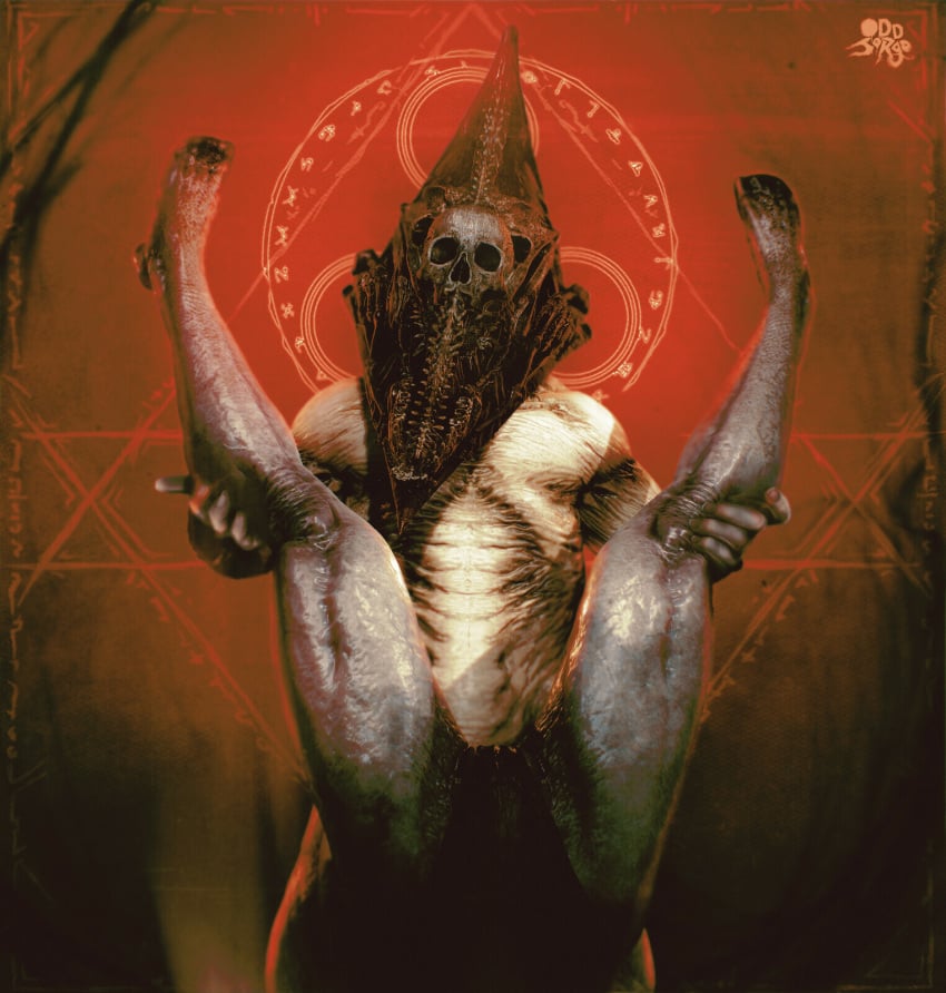 blood blood_stain canonical_sex feet killer mannequin_(silent_hill) monster muscular muscular_male odd_jorge pentegram pyramid_head satanic silent_hill skull