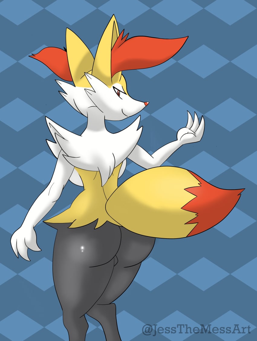 1girls anthro ass braixen female female_only fox furry jessthemess looking_at_viewer nintendo pokémon_(species) pokemon pokemon_(species) solo