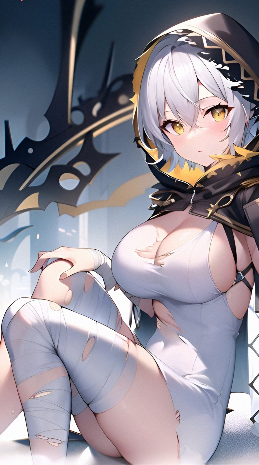 ai_generated code_vein io_(code_vein) large_breasts platinum_blonde_hair tagme