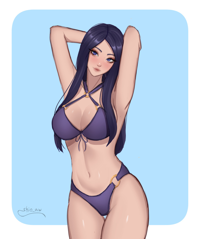 1girls caitlyn_kiramman female female_focus female_only league_of_legends pool_party_caitlyn pool_party_series shio_aw