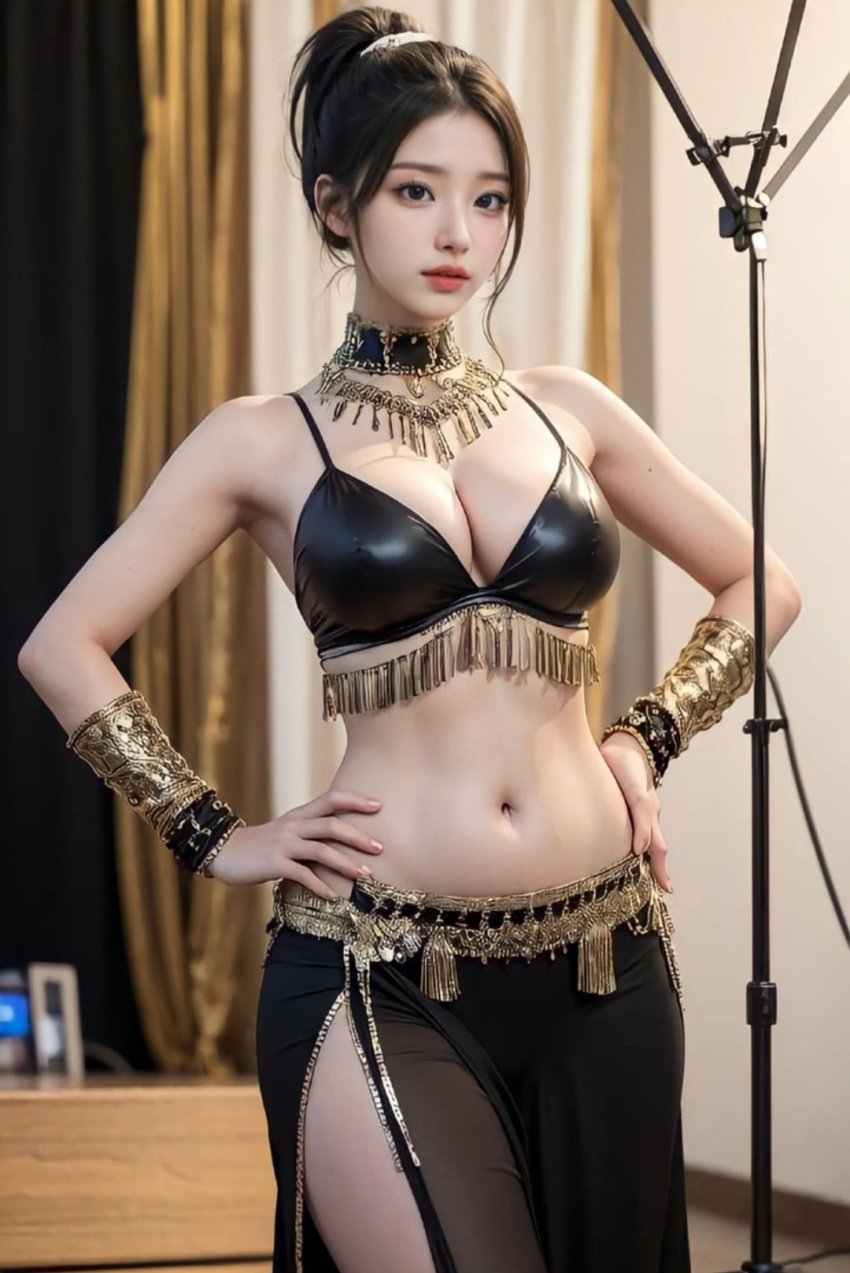 ai_generated asian asian_female belly_dancer belly_dancer_outfit dancer_outfit harem_girl harem_outfit loincloth realistic slave_bikini slave_outfit