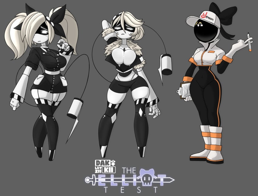 3girls big_ass big_breasts boob_window casual casual_nudity clothed dakkii female female_only fur_trim j_(murder_drones) murder_drones no_bra no_humans robot robot_girl teasing tessa_elliot tessa_elliot_(space_suit) v_(murder_drones)