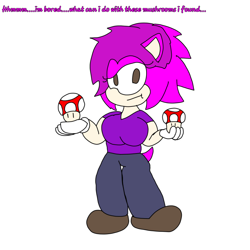 absurd_res anthro big_breasts breasts duo eulipotyphlan exposed_breasts fan_character female fungus grow hedgehog hi_res hornyhedgehog3 humanoid mammal mario_(series) mushroom nintendo nipple_slip sega sonic_(series) sonic_the_hedgehog video_games white_background