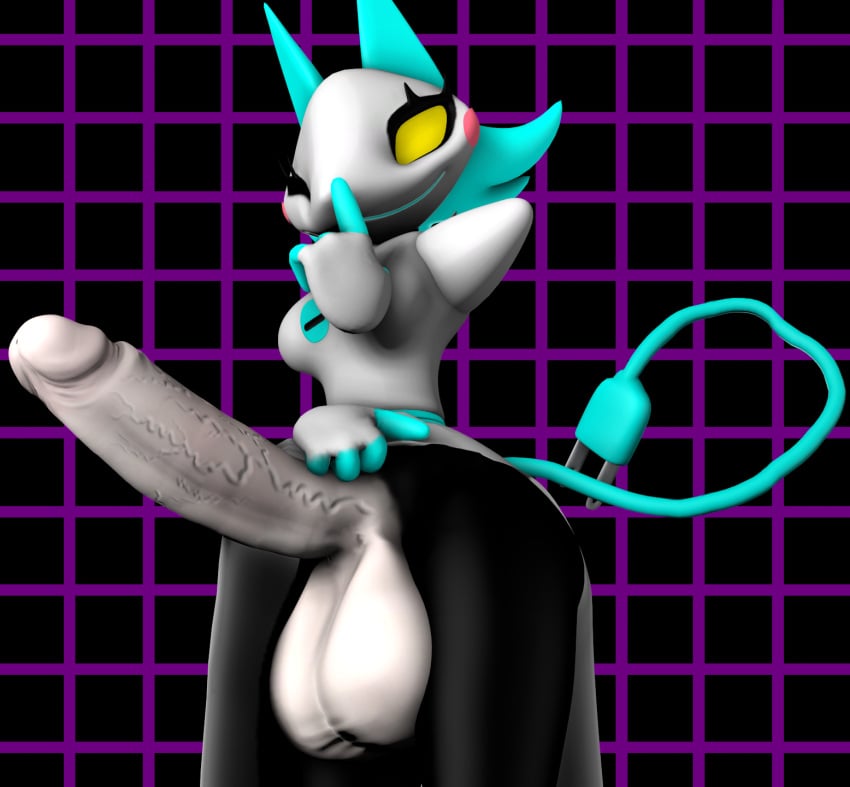 1futa 3d 3d_(artwork) anthro big_penis deltarune digital_media_(artwork) futanari genitals herm hi_res huge_cock hyper hyper_genitalia hyper_penis intersex looking_at_viewer penis solo solo_focus solo_futa source_filmmaker tasque_manager_(deltarune) undertale_(series) vaalhard video_games