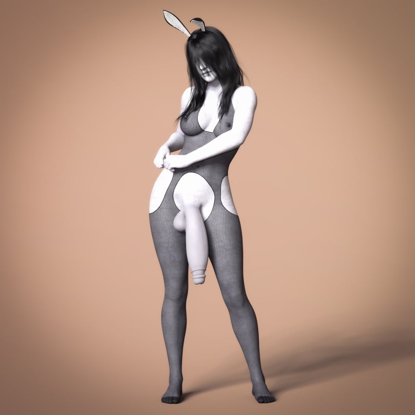 1futa 3d balls big_penis breasts bunny_ears clothed clothing dark_hair daz3d daz_studio easter fishnets futa_only futanari ghost ghost_girl hair_over_eyes huge_cock humanoid humanoid_penis misuzalha3d mostly_nude nipples onryo pale_skin simple_background solo solo_futa stockings the_onryo_(misuzalha3d) vengeful_spirit