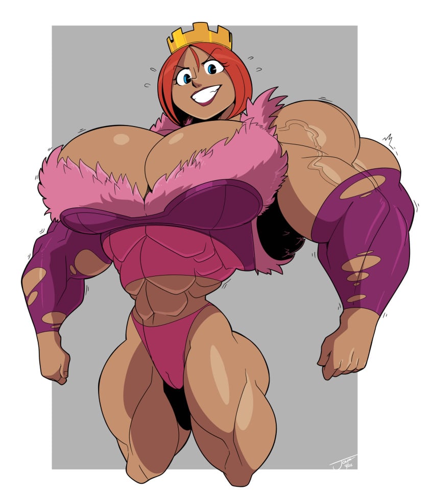 barbarian big_breasts dave_the_barbarian jonpadraws muscular muscular_female princess princess_candy royalty