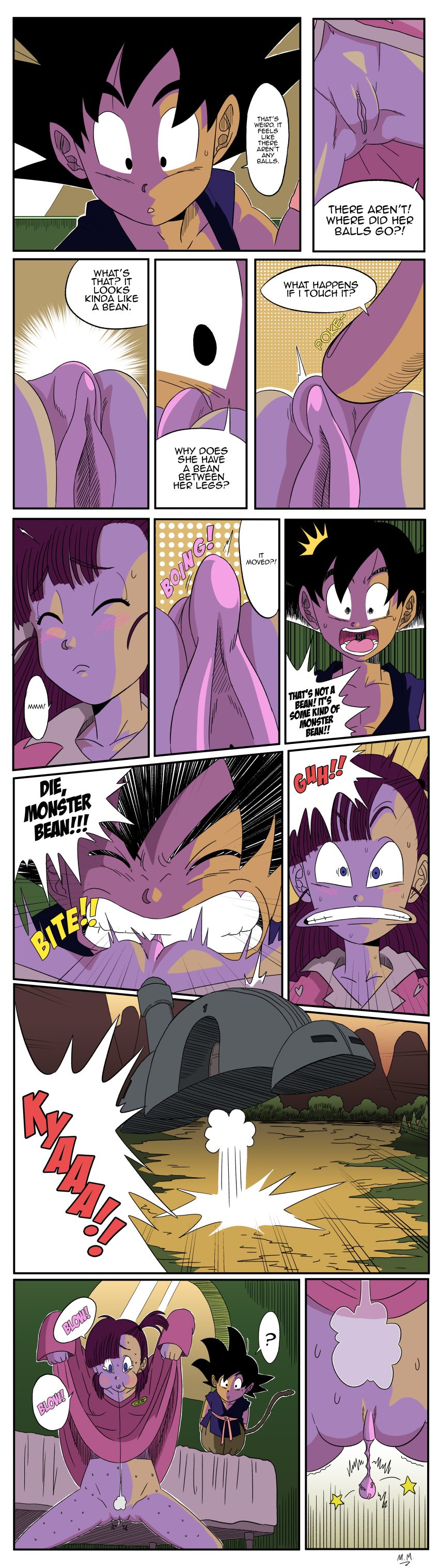 1boy 1girls biting blowing bulma_briefs clit_biting clit_torture clitoral_hood clitoral_stimulation clitoris clitoris_bite clitoris_torture cuntbusting dragon_ball female goku male monkeeman0918 pain pussy son_goku vagina vulva