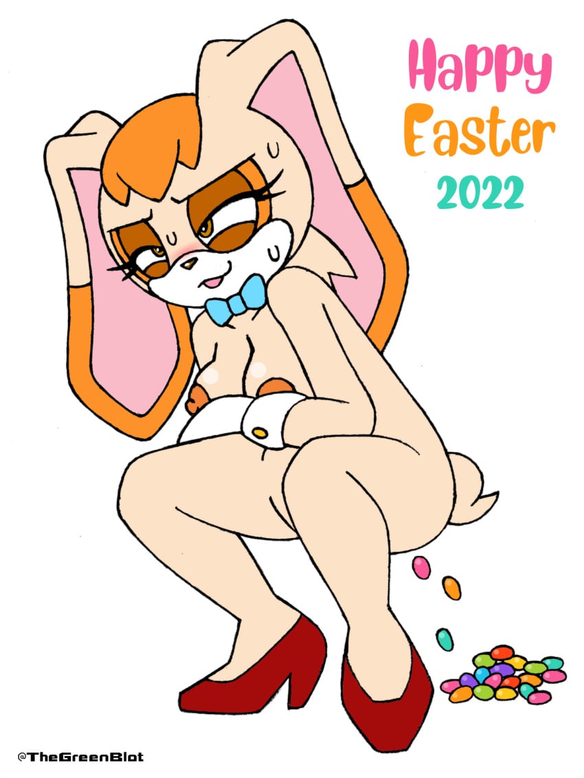 1girls bunny candy easter female female_only jelly_beans neoeclipse pooping rabbit shitting sonic_(series) sonic_the_hedgehog_(series) squatting vanilla_the_rabbit