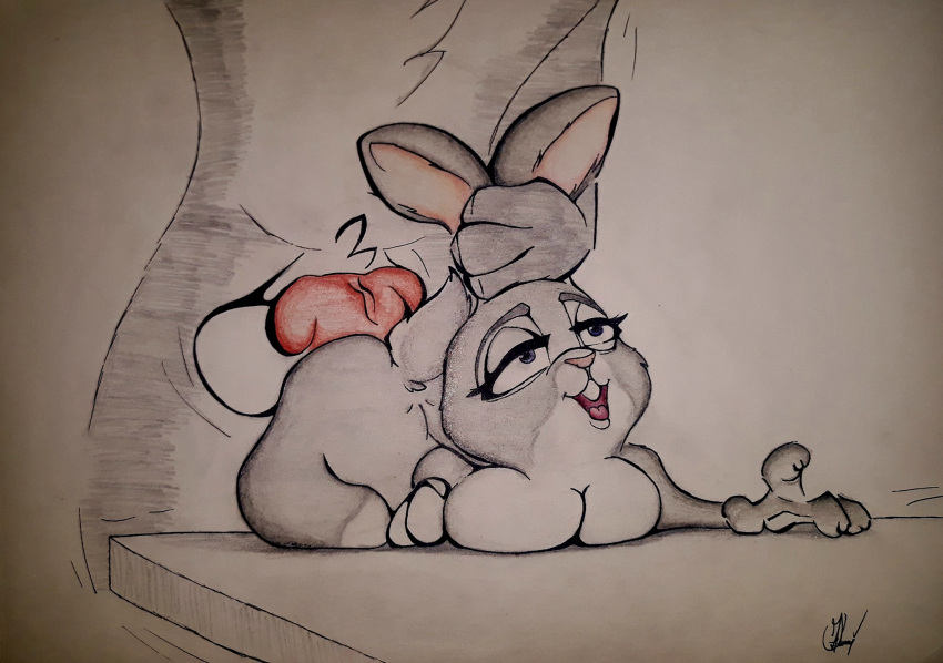 anthro bonnie_hopps disney doggy_style duo female from_behind_position hi_res lagomorph leporid male male/female mammal mature_female medium_breasts penis rabbit sex zootopia