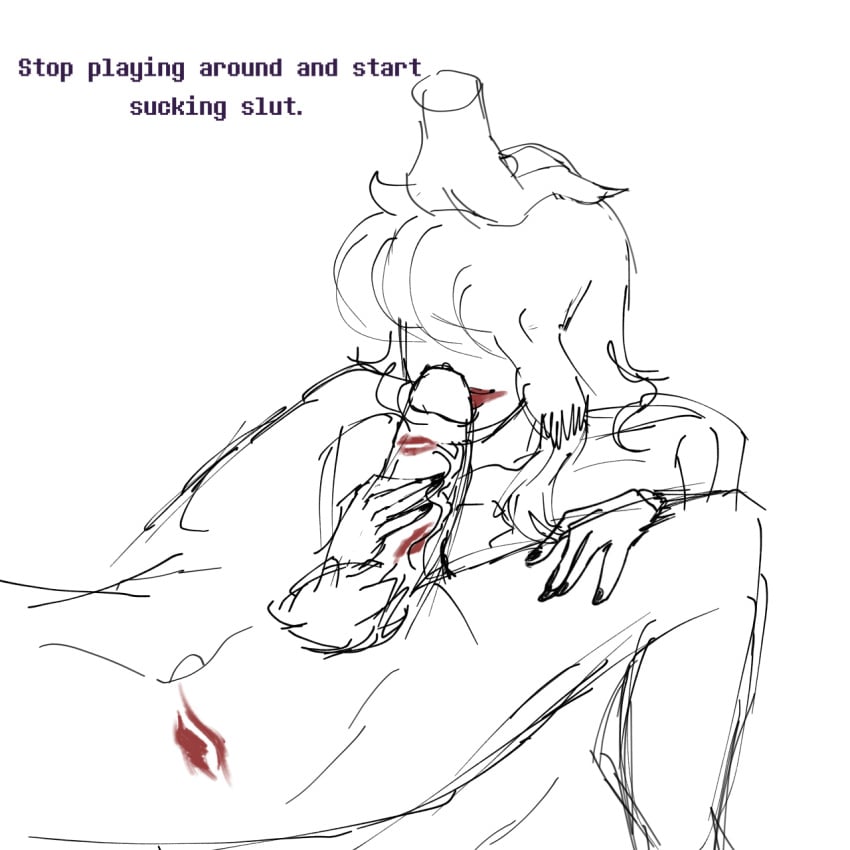 blowjob canon_x_oc doodle gaster gay gay_pride lipstick lipstick_mark lipstick_on_penis mlm oc ocxcanon original_character sketch slutboy