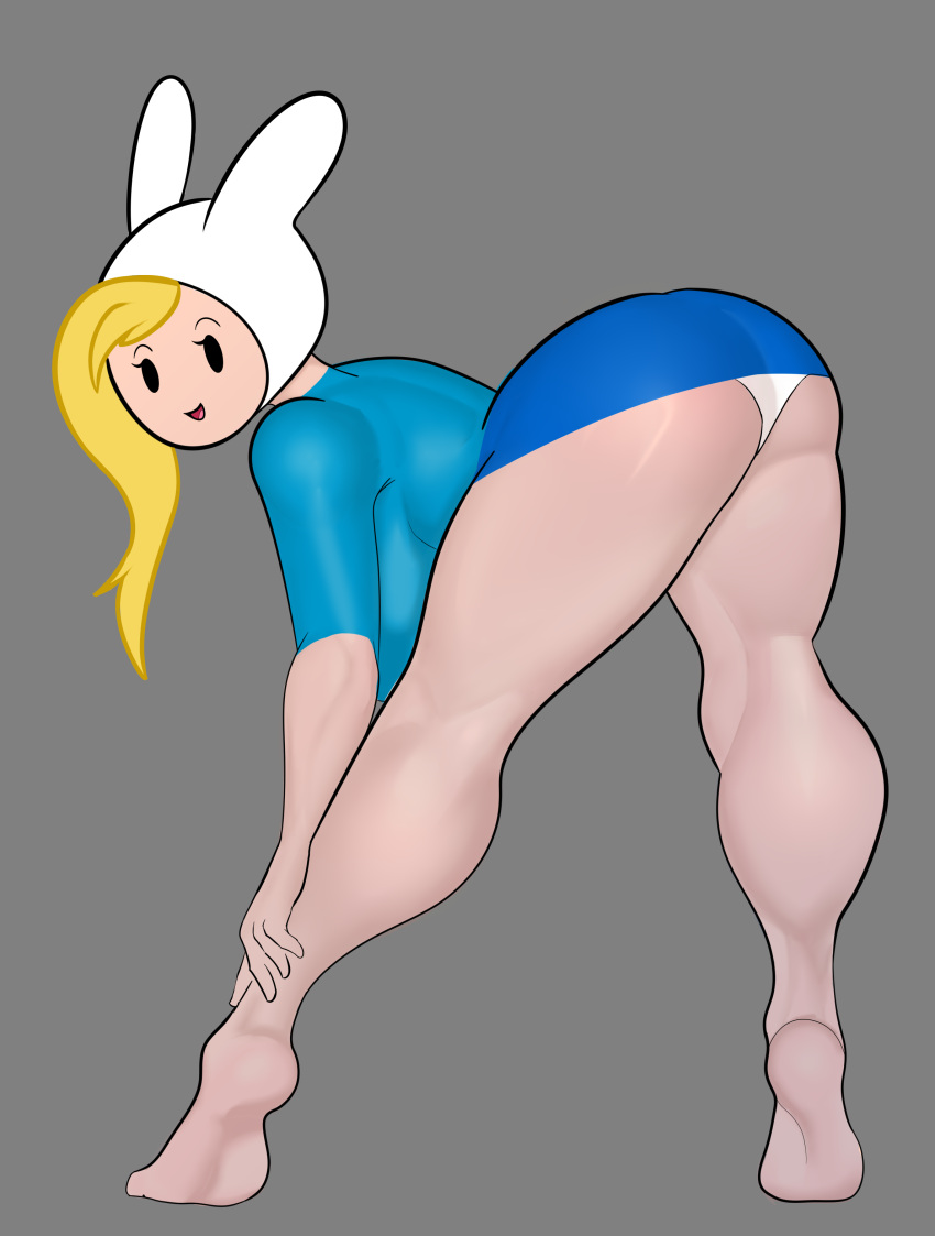 1girls adventure_time ass barefoot big_breasts blonde_hair clothed clothing female female_only fionna_the_human_girl human legs looking_at_viewer no_legwear no_shoes pale_skin panties the_k-hole_(artist)