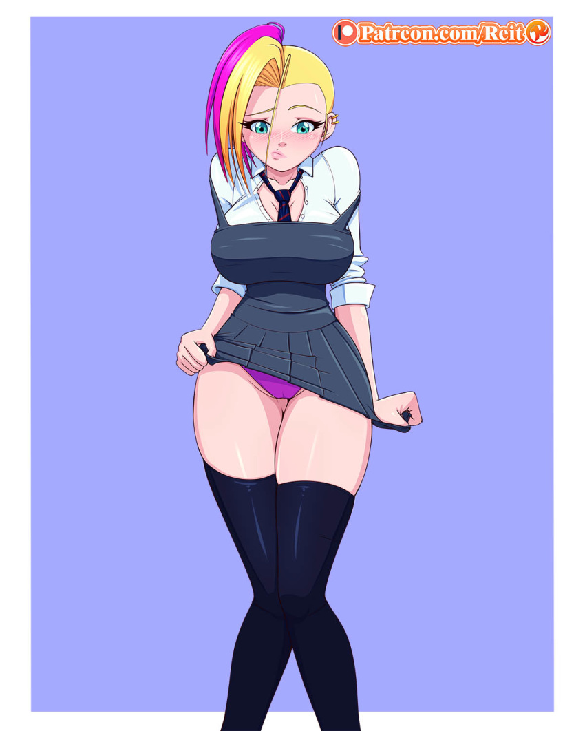 blonde_hair female high_resolution original_character reit roxy_(reit) school_uniform small_clothes upskirt