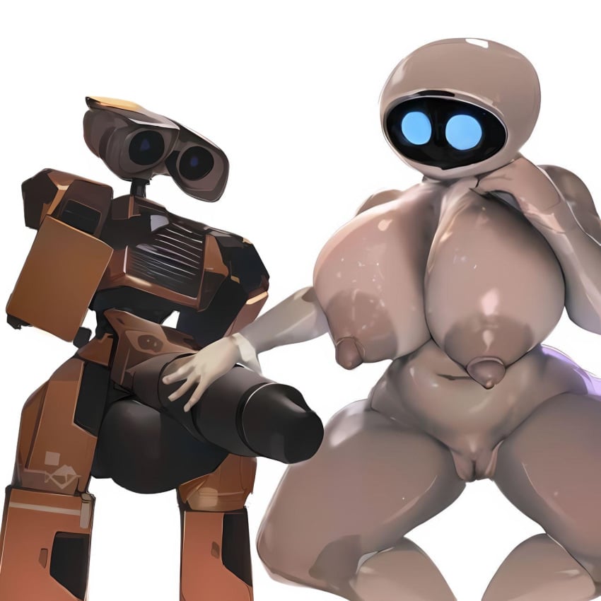 ai_assisted ai_generated balls big_breasts big_nipples big_thighs bigger_female disney eve_(wall-e) female grabbing grabbing_penis huge_breasts huge_cock huge_nipples huge_thighs jerking large_breasts large_penis large_thighs male male/female nervous pixar pussy robot robot_boy robot_girl rubbing_penis shocked shy smaller_male standing stroking_penis thick_thighs thighs wall-e wall-e_(character) white_body