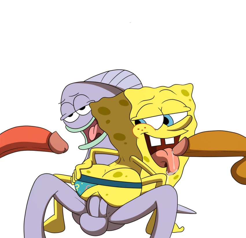 4boys anal ass_cleavage big boner bulge butt_crack cruncher crustacean gay gay_sex hand_on_ass iyumiblue larry_the_lobster lobster male male_only nickelodeon penis scooter_(spongebob_squarepants) sea_sponge sex simple_background small_ass smooth_skin spongebob_squarepants spongebob_squarepants_(character) testicle tight_anal underwear white_background