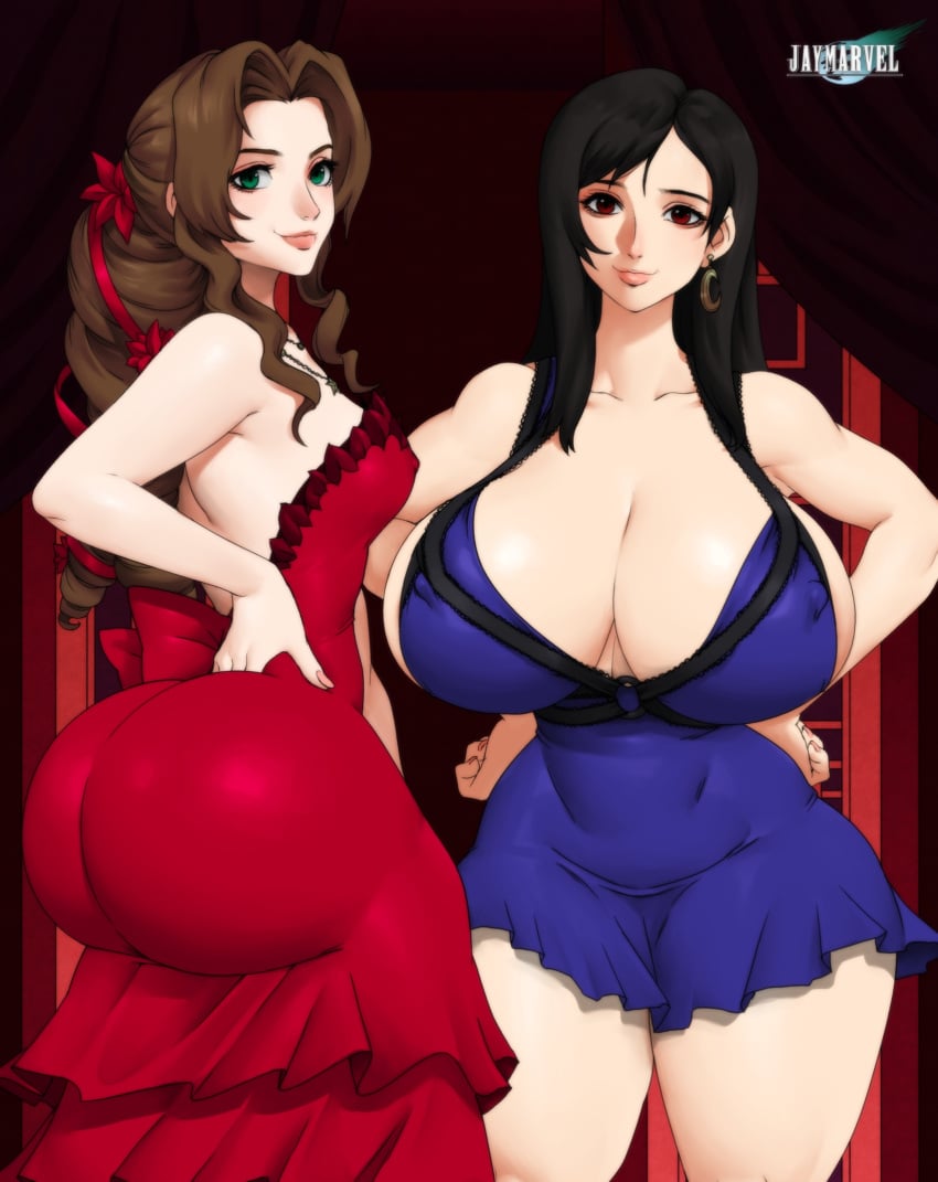 2022 2d_(artwork) 2girls aerith_gainsborough alternate_version_available ass ass_bigger_than_breasts ass_in_dress ass_size_difference ass_vs_breasts big_ass big_breasts big_butt big_hips big_thighs black_gloves black_hair blue_dress bottom_heavy breast_size_difference breasts_bigger_than_ass breasts_bigger_than_head brown_hair bubble_ass bubble_butt bulging_breasts bursting_breasts butt butt_size_difference child_bearing_hips curvaceous curvaceous_figure curvy curvy_body curvy_female curvy_females curvy_figure curvy_hips dat_ass deep_cleavage dress duo duo_female duo_focus earrings erect_nipples erect_nipples_under_clothes fat_ass female female_focus female_only final_fantasy final_fantasy_vii final_fantasy_vii_remake formal formal_attire formal_wear giant_ass gloves green_eyes hands_on_hips hips hourglass_figure huge_ass huge_breasts huge_butt huge_hips huge_thighs jay-marvel large_ass large_breasts large_hips large_thighs long_eyelashes looking_at_viewer massive_thighs metal_gauntlets nipple_bulge pinup plump_ass plump_breasts red_dress red_eyes red_ribbon ribbon ribbon_in_hair short_dress small_breasts small_waist square_enix thick thick_ass thick_hips thick_thighs thighs thin_waist thunder_thighs tifa_lockhart tight_clothing tight_dress tiny_waist uniform voluptuous wavy_hair wide_hips