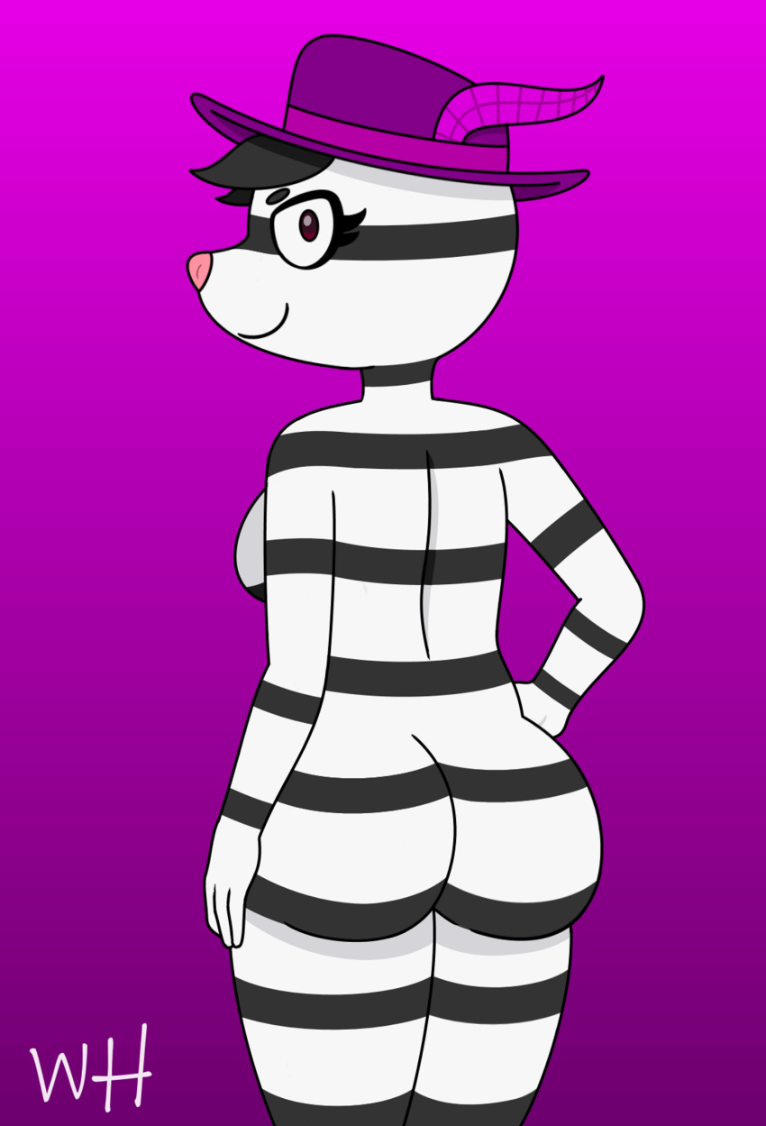 anthro big_ass black_and_white_skin bunny_(piggy) ossasunanuncaserinde piggy_(game) purple_background roblox roblox_game source_request tagme weirdohuman zebra_girl zizzy_(piggy)