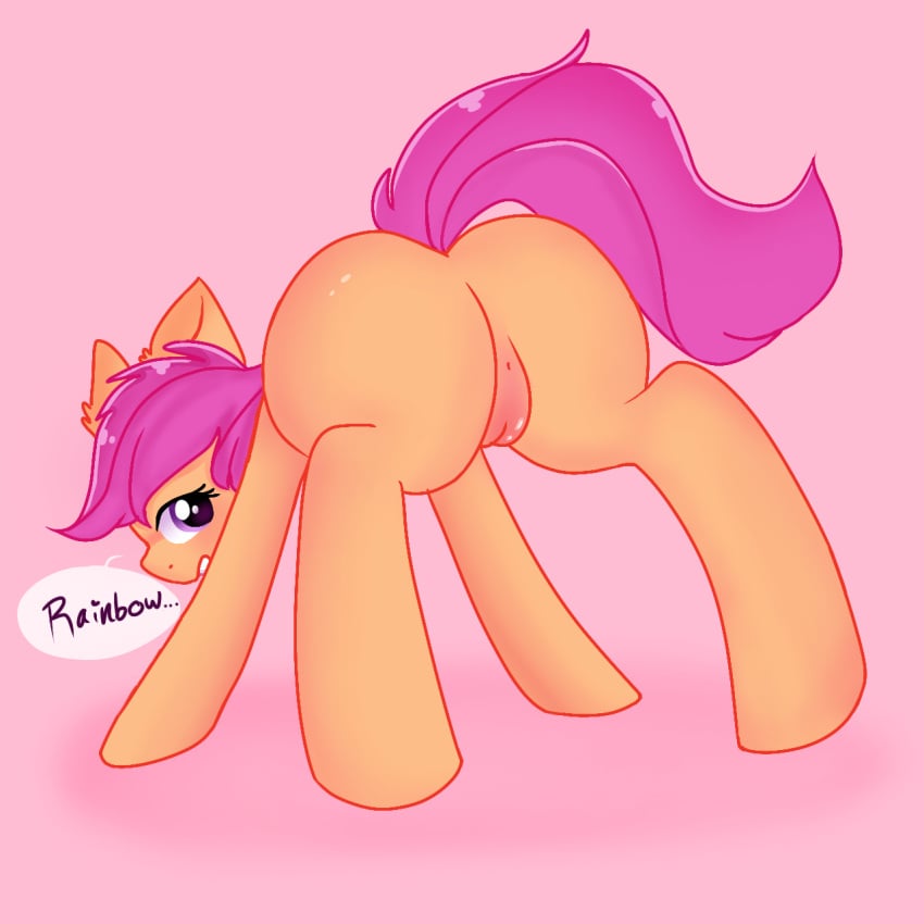 female filly genitals my_little_pony my_little_pony_friendship_is_magic pony scootaloo_(mlp) smooth_skin solo