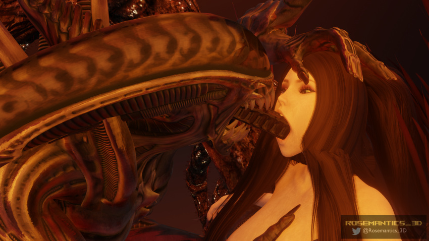 1girls 3d chaos_witch_quelaag dark_souls demon female hell monster rosemantics_3d xenomorph