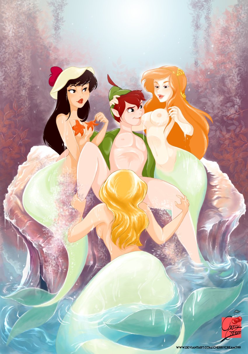 arika_(peter_pan) atlanteia cherrycream799 disney female male mermaid penelope_(peter_pan) peter_pan_(character) peter_pan_(disney)