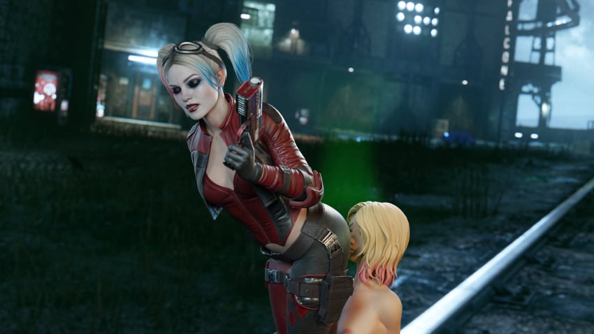 2girls 3d batman_(series) completely_naked completely_naked_female completely_nude completely_nude_female dc dc_comics fart fart_fetish fart_torture farting_in_face female fortnite fortnite:_battle_royale gwen_stacy harley_quinn harley_quinn_(injustice) injustice_2 marvel spider-gwen spider-gwen_(fortnite) spider-man:_into_the_spider-verse