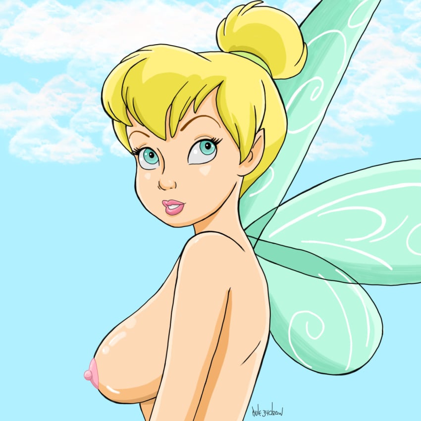 1girls big_breasts blonde_hair blue_hair breasts disney disney_channel female female_only naked nipples nude nude_cartoons nude_female pawg peter_pan peter_pan_(disney) rule34draw tinker_bell tits_out