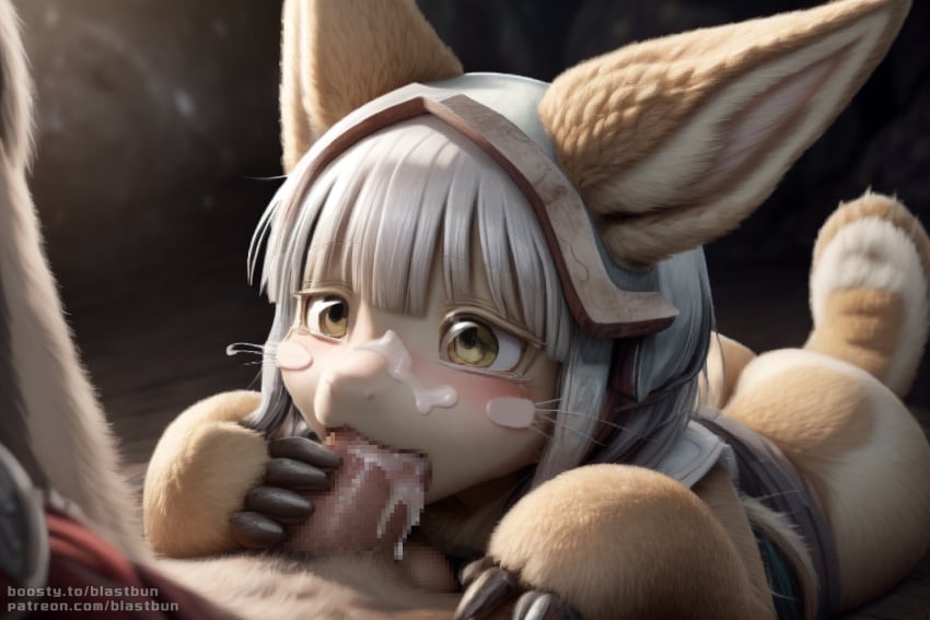 ai_generated blastbun blowjob furry made_in_abyss narehate nsfw sperm