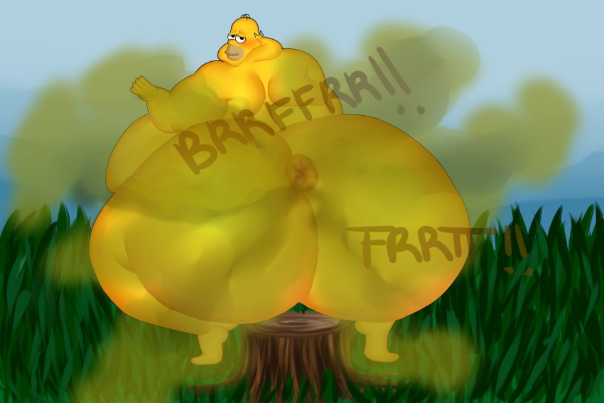 20th_century_fox absurd_res anus ass bhm big_butt blush blushing_at_viewer crouching fart fart_cloud fart_fetish farting_at_viewer gas gassy grass_field hi_res homer_simpson huge_butt human humanoid looking_at_viewer looking_back male male_only mammal mewl1n morbidly_obese morbidly_obese_male nude obese obese_male outside overweight overweight_male puffy_anus smelly smile solo sound_effects ssbhm the_simpsons thick_thighs tree_stump ussbhm yellow_body yellow_skin