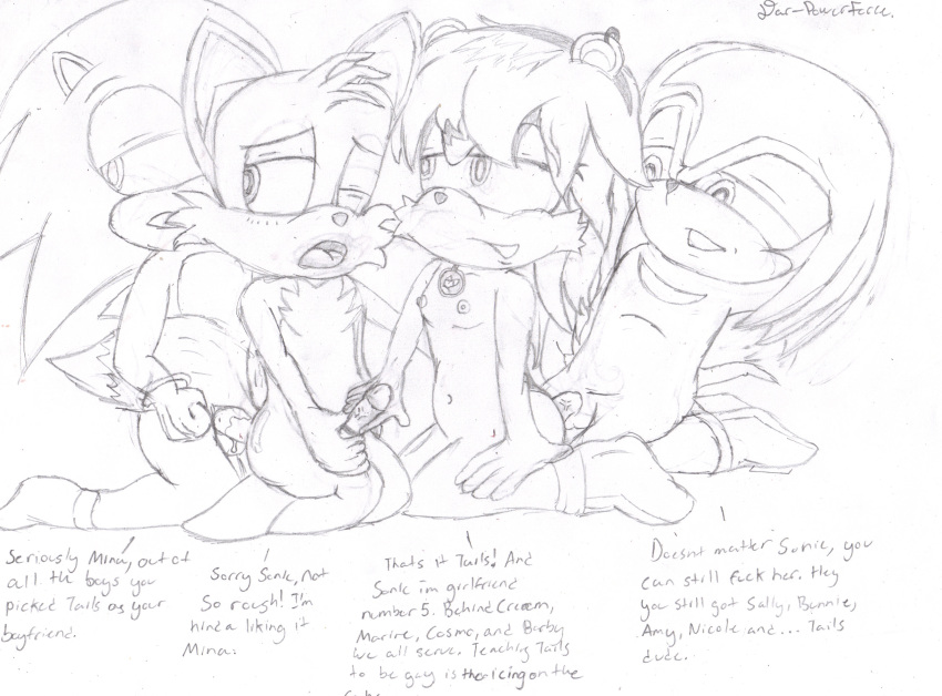 bisexual_male dar-powerforce echidna foursome fox hedgehog kitsune knuckles_the_echidna mina_mongoose mongoose sonic_(series) sonic_the_hedgehog tails